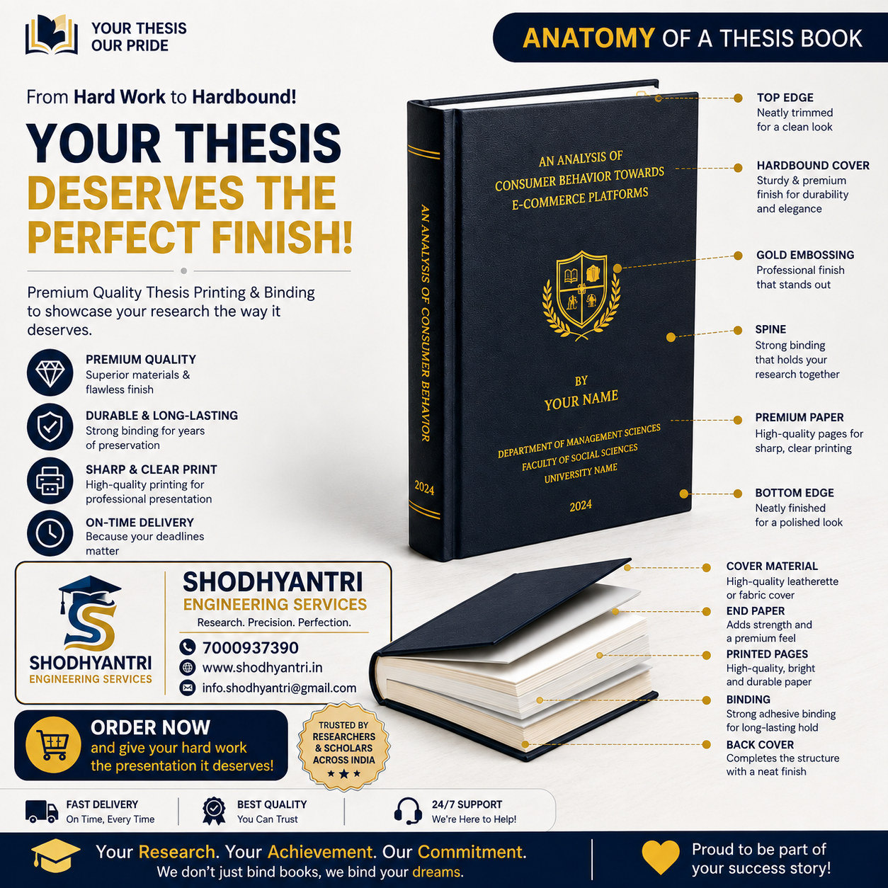 Thesis Printing & Hardbound Binding